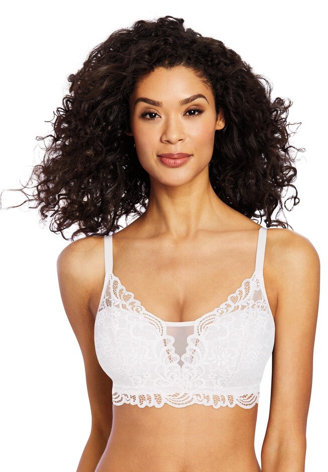 Lace Desire Wirefree Bra , WHITE, hi-res image number 0