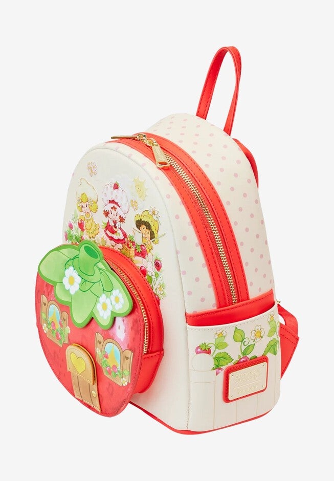 Loungefly x Strawberry Shortcake House Mini Backpack Handbag, RED, alternate image number null