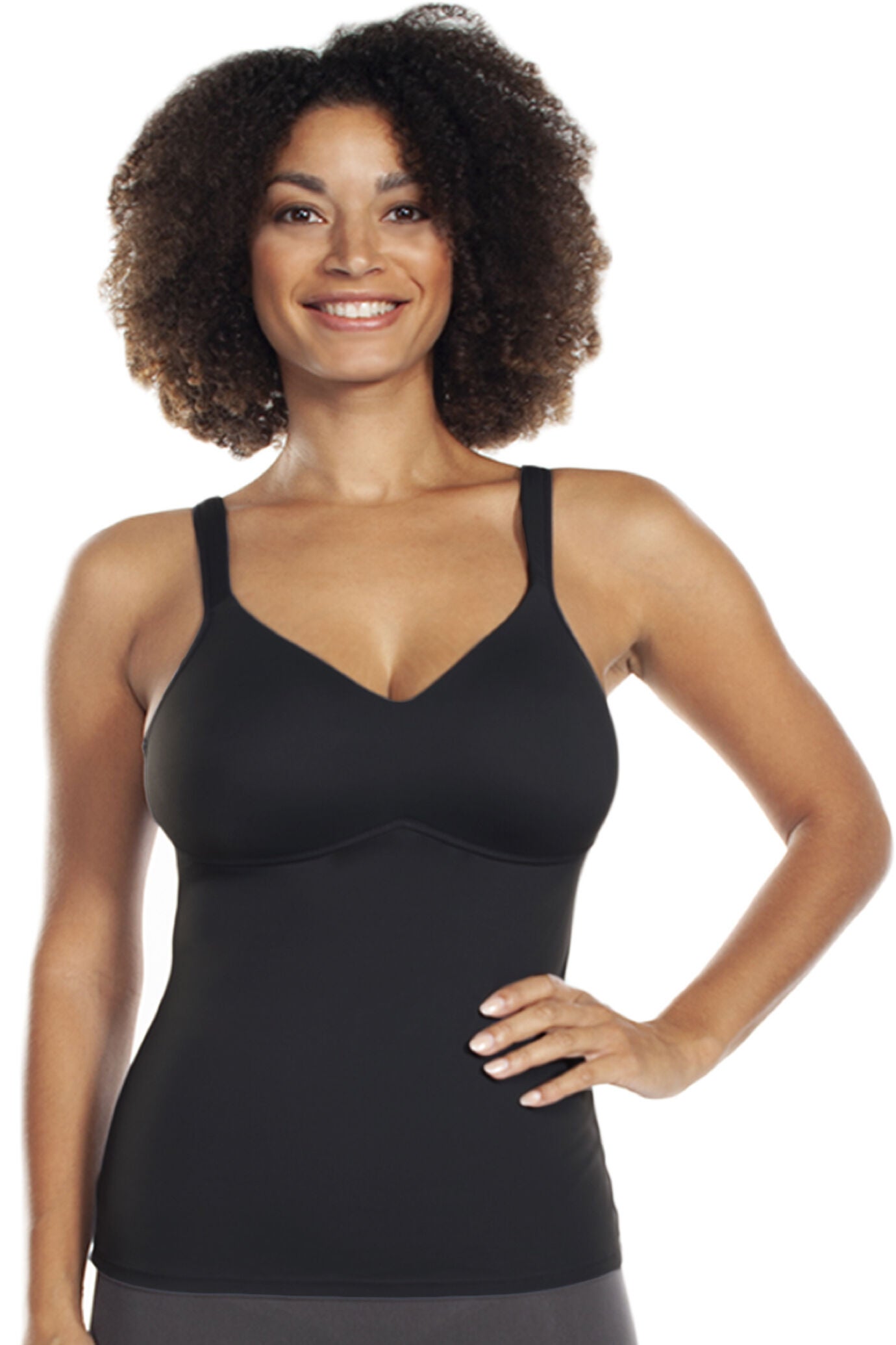 Molded Cup Camisole, BLACK, hi-res image number 0