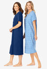 2-Pack Long Sleepshirts, , alternate image number null
