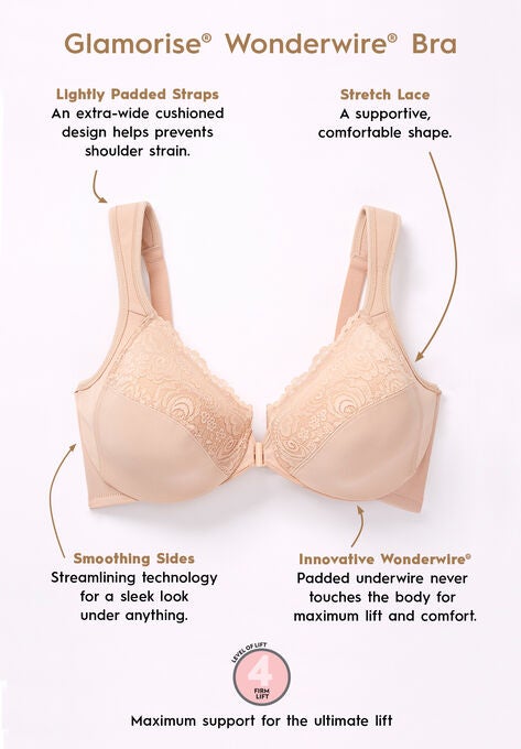 Wonderwire® Front-Close Underwire Bra 1245, , alternate image number null
