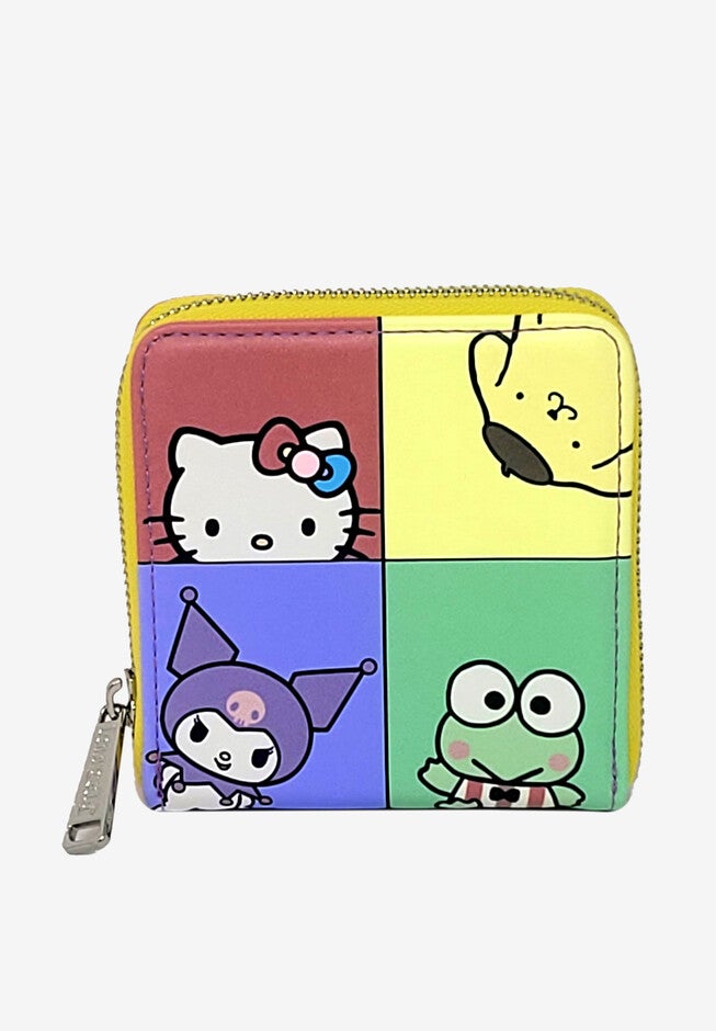 Loungefly X Sanrio Zip Around Wallet Hello Kitty Keropi Tuxedo Sam, PINK, hi-res image number null