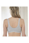 Bestform 5006014 Comfortable Unlined Wireless Cotton Stretch Sports Bra With Front Closure, , alternate image number null