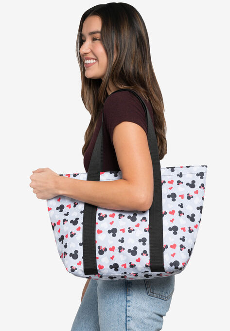 Disney Mickey & Minnie Mouse Heart Icons Zip Tote Bag, MULTI, hi-res image number null
