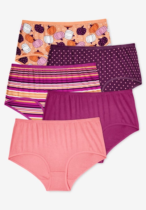 Stretch Cotton Brief 5-Pack, PUMPKIN PACK, hi-res image number null