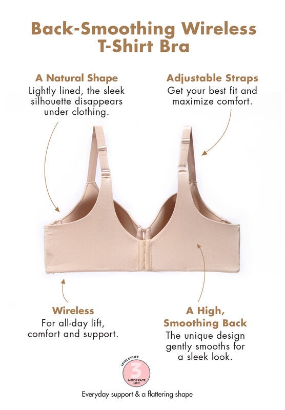 New Secret Treasures Back Soothing T-Shirt Bra Rich Black