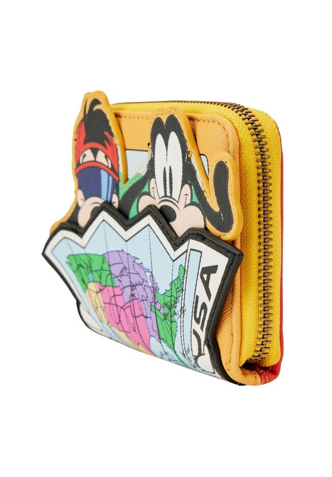Loungefly x Disney Goofy Movie Road Trip Zip Around Wallet, RED, alternate image number null
