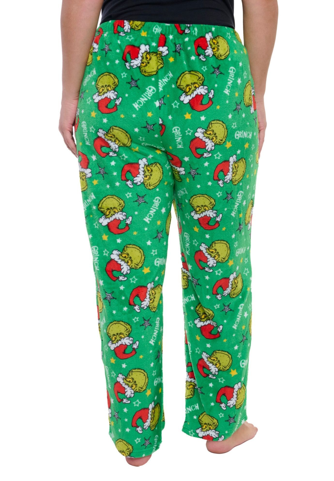 The Grinch Pajama Pants Sleepwear Green Plush Sleepwear Christmas Holiday Print, GREEN, alternate image number 5
