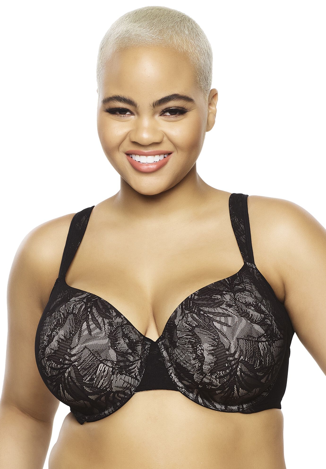 Jessamine Side Smoothing T-Shirt Bra, BLACK, hi-res image number 0