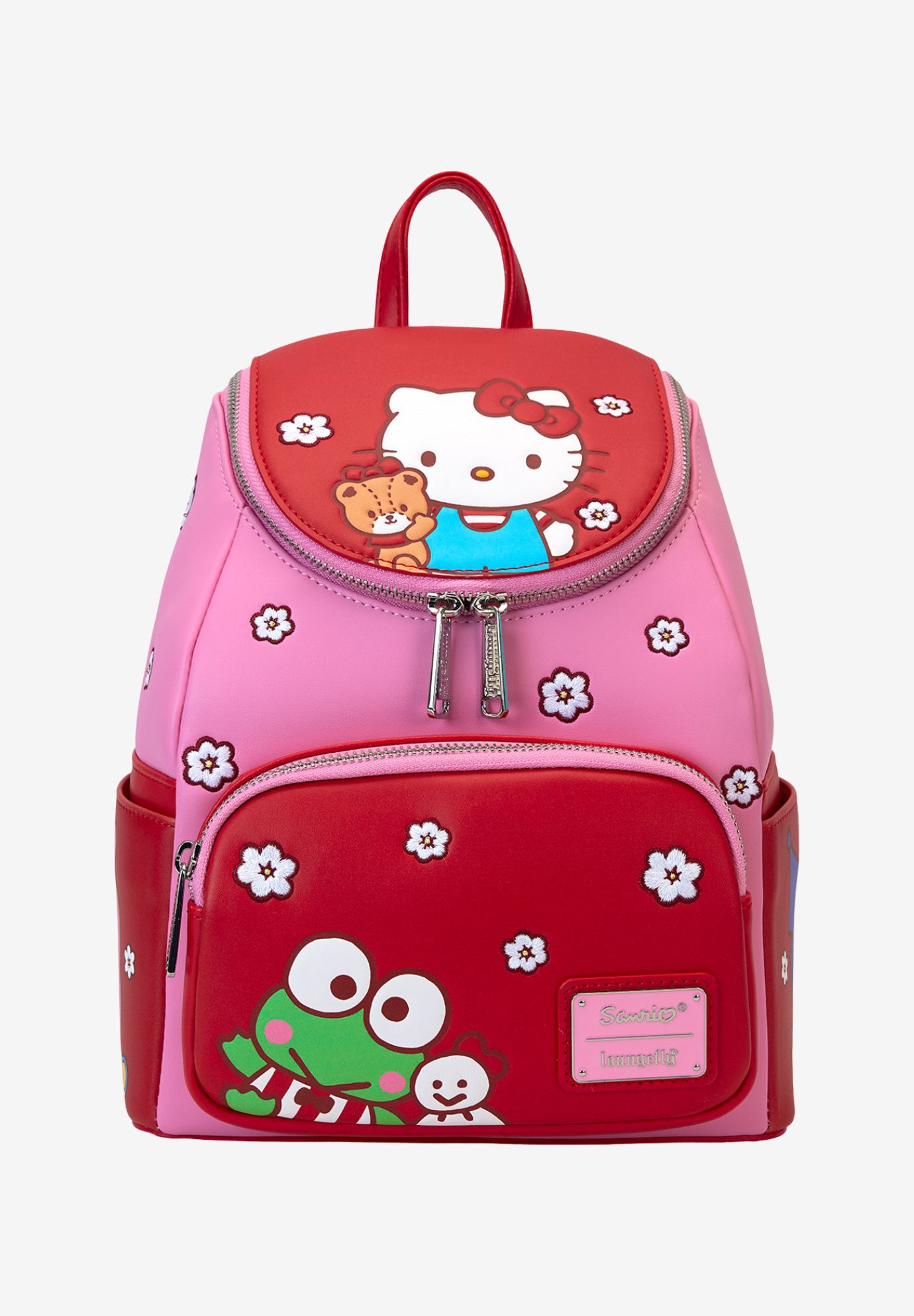 Loungefly x Sanrio Hello Kitty & Friends Mini Backpack Handbag Color Block, PINK, hi-res image number 0