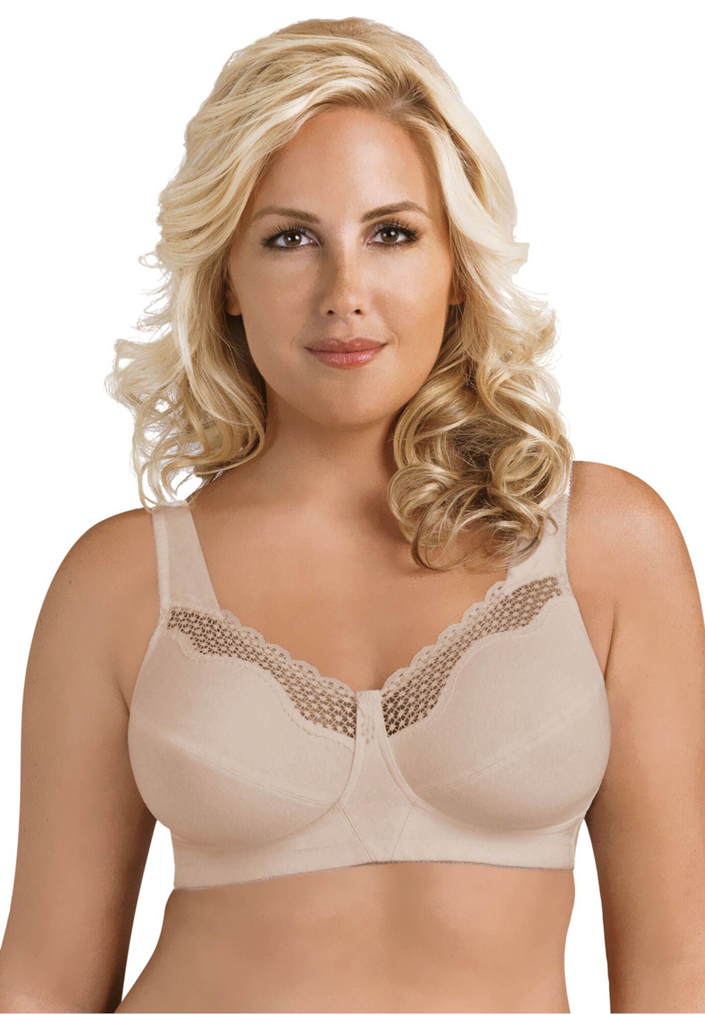 Fully® Cotton Soft Cup Lace Bra, DAMASK, hi-res image number 0