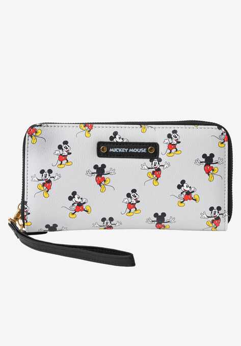 Mickey Mouse Zip Around Wallet Wristlet All-Over Print, MULTI, hi-res image number null
