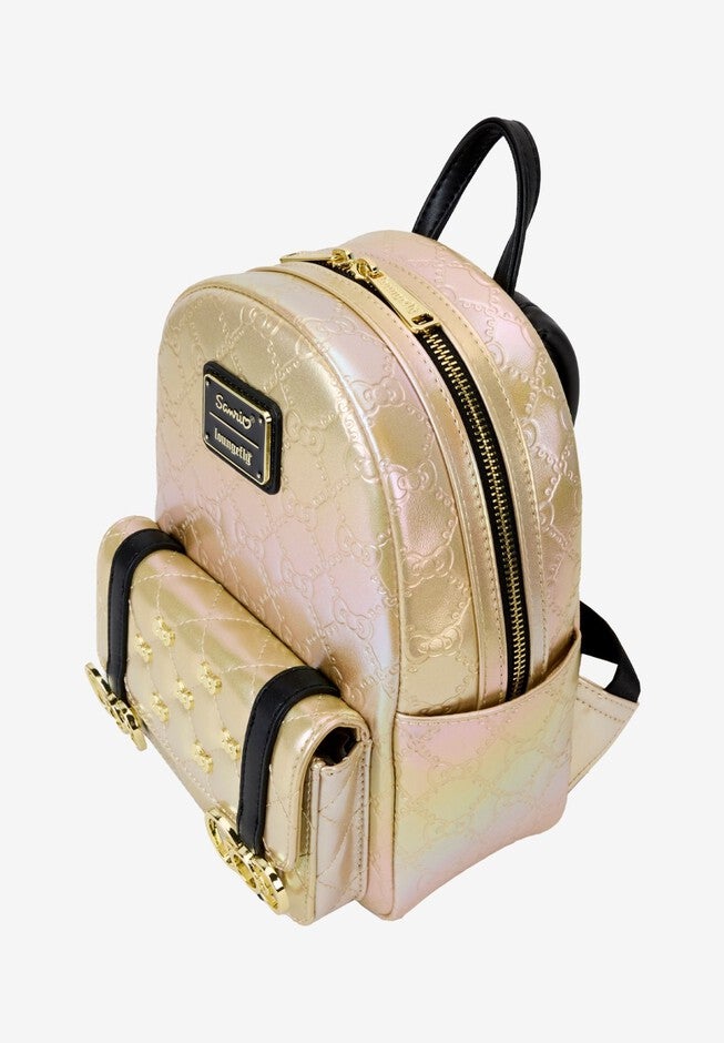 Loungefly x Sanrio Hello Kitty 50th Anniversary Gold Mini Backpack, GOLD, alternate image number null