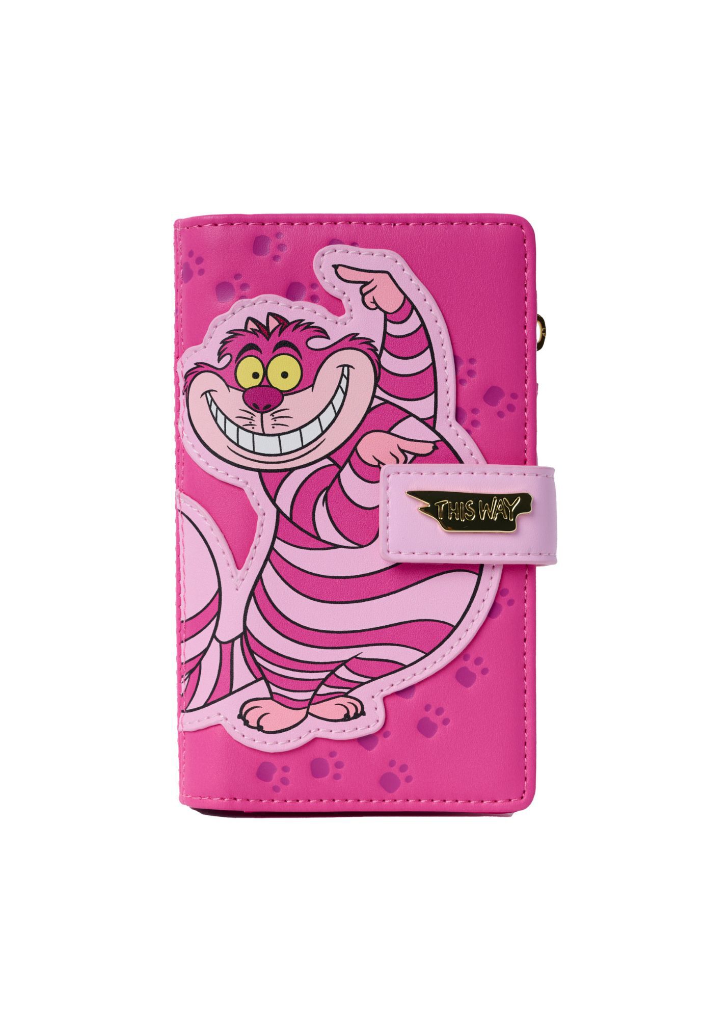 Loungefly x Disney Cheshire Cat Snap Wallet Alice in Wonderland Pink, PINK, hi-res image number 0