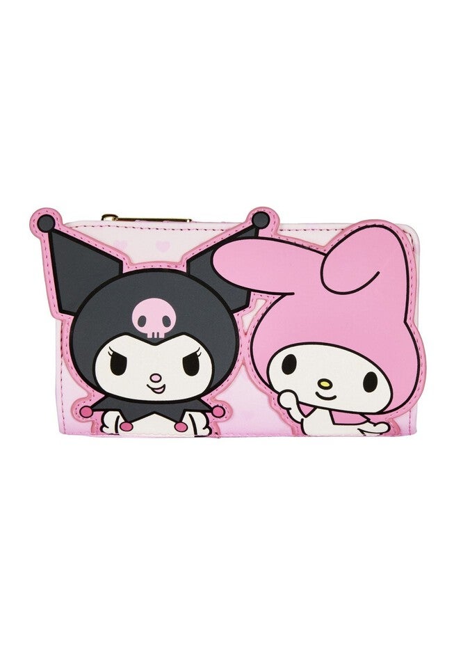 Loungefly x Sanrio Hello Kitty My Melody and Kuromi Snap Wallet, PINK, hi-res image number null