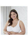 Bestform 5006014 Comfortable Unlined Wireless Cotton Stretch Sports Bra With Front Closure, , alternate image number null