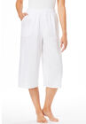 Wide-Leg Culotte Pant , WHITE, hi-res image number null