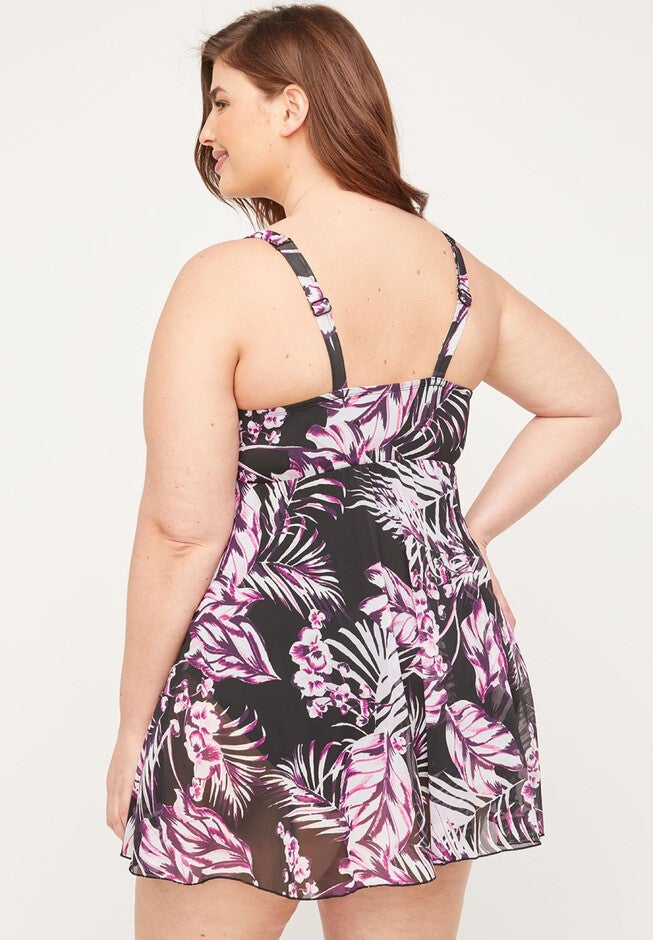 Floral Wrapped Swimdress, , on-hover image number null