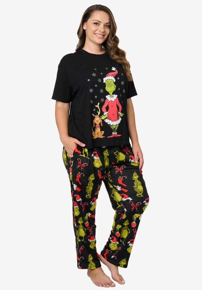 The Grinch T-Shirt & Plush Pajama Pants, , alternate image number null