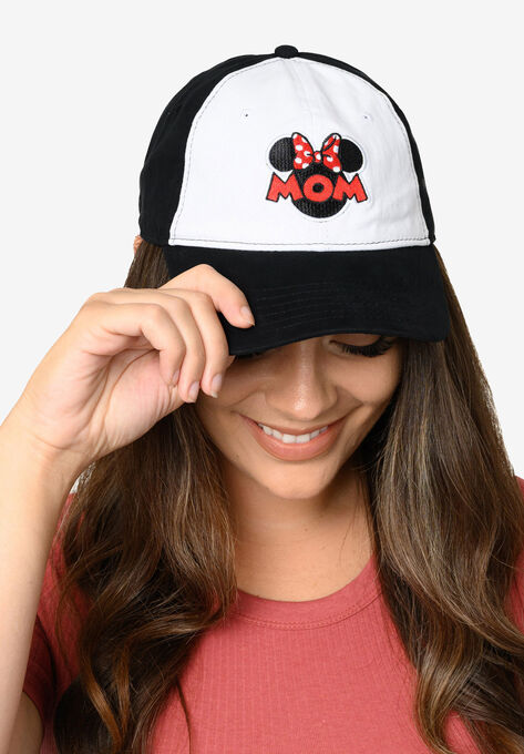 Minnie Mouse Mom Baseball Hat Black & White, , alternate image number null