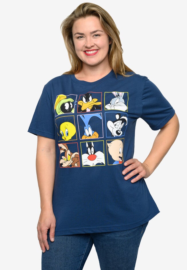 Women'S Looney Tunes Classic Characters T-Shirt Blue T-Shirt, , alternate image number 2