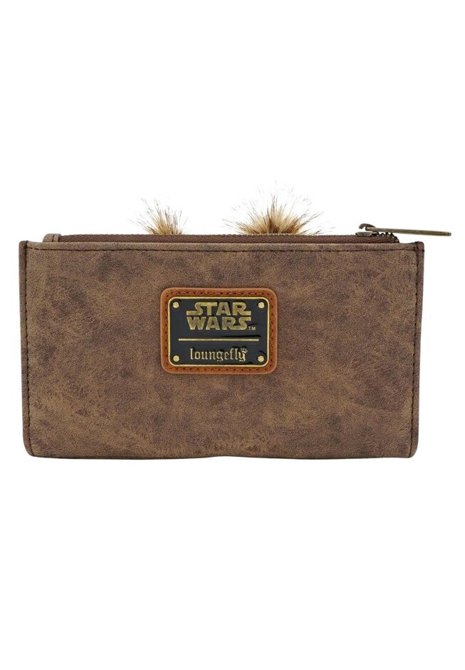 Loungefly x Star Wars Ewok Trio Classic Snap Wallet, BROWN, on-hover image number null