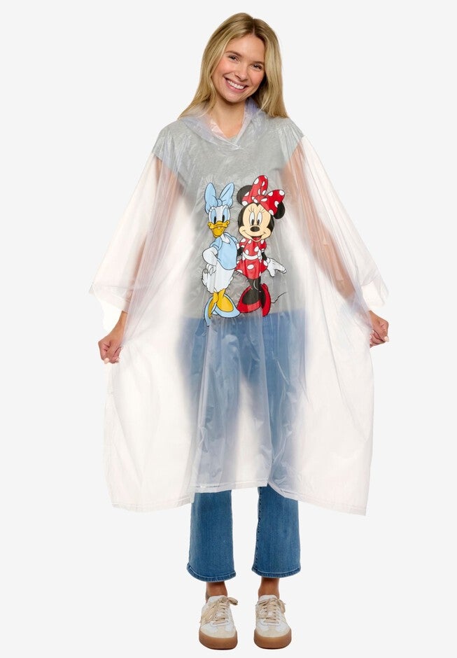 Womens Disney Minnie Mouse & Daisy Duck Rain Poncho, WHITE, alternate image number 7