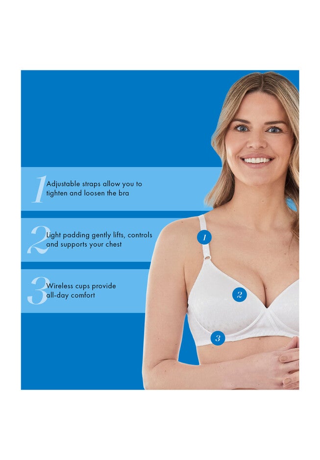 Bestform 5006238 Patterned Wireless Cotton Bra With Light Padding, , alternate image number null