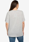 Women's Plus Size Disney Eeyore Butterfly Heather Gray Short Sleeve T-Shirt, , on-hover image number null