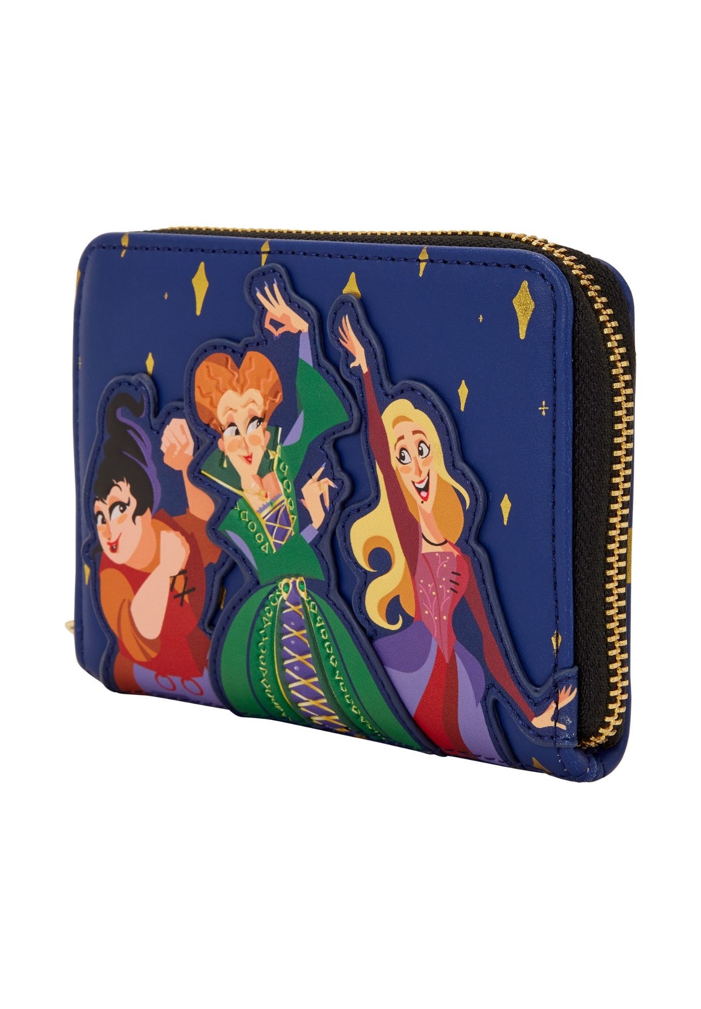 Loungefly x Disney Hocus Pocus Sanderson Sisters Night Sky Zip Around Wallet, BLUE, alternate image number 3