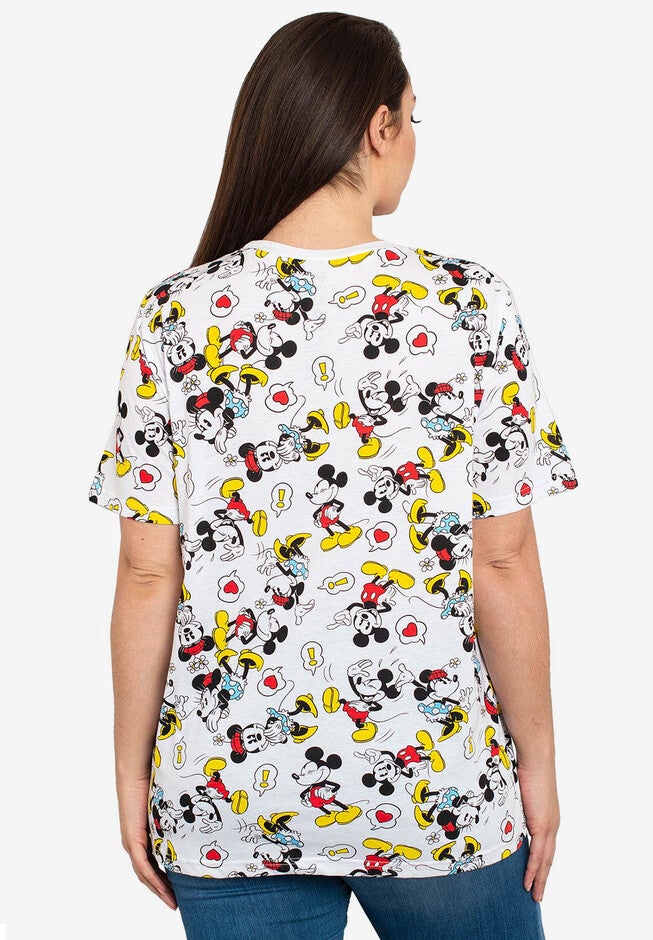 Mickey & Minnie Mouse All-Over T-Shirt, , on-hover image number 1