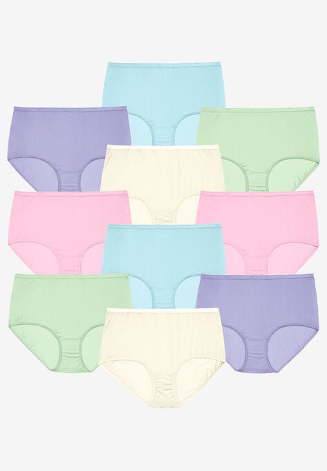 Nylon Brief 10-Pack, PASTEL PACK, hi-res image number null
