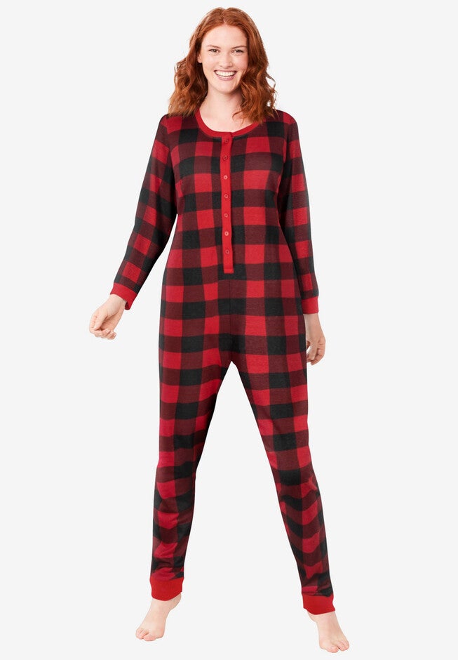 Holiday Print Pajama, RED BUFFALO PLAID, hi-res image number null