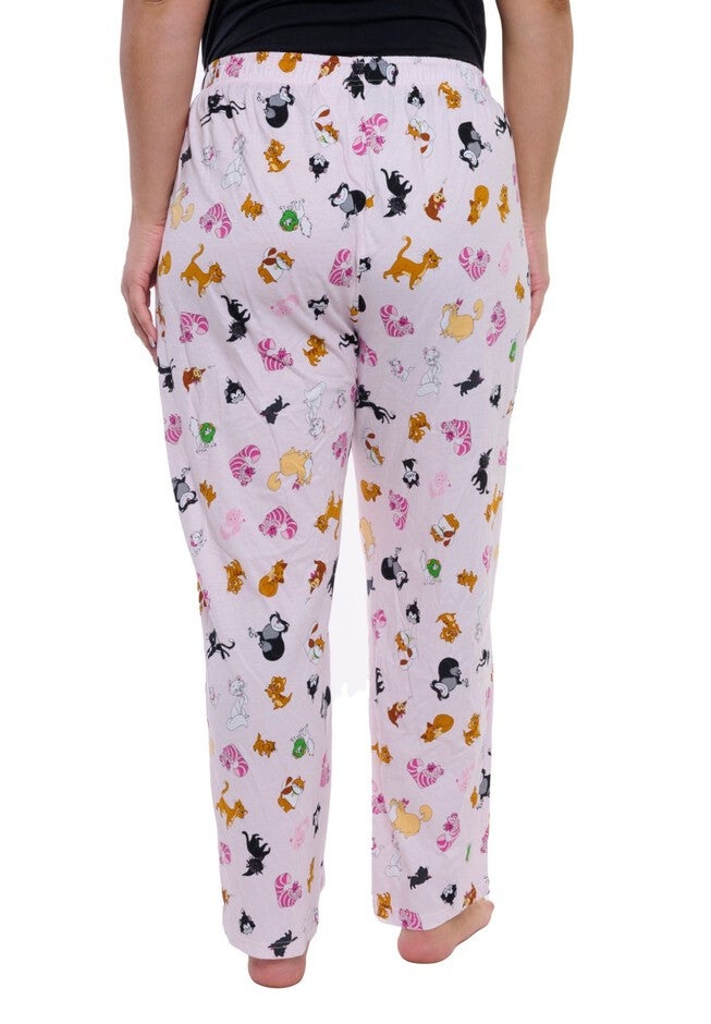 Disney Cats Pajama Pants Loungewear Sleepwear Pink, PINK, alternate image number 4