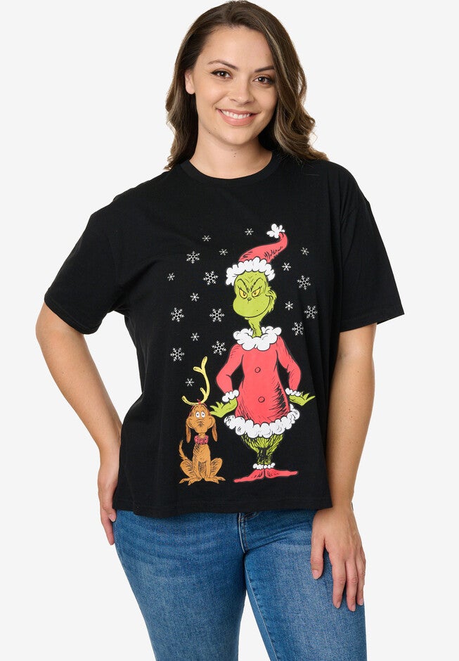 The Grinch & Max Christmas T-Shirt Black, BLACK, hi-res image number null