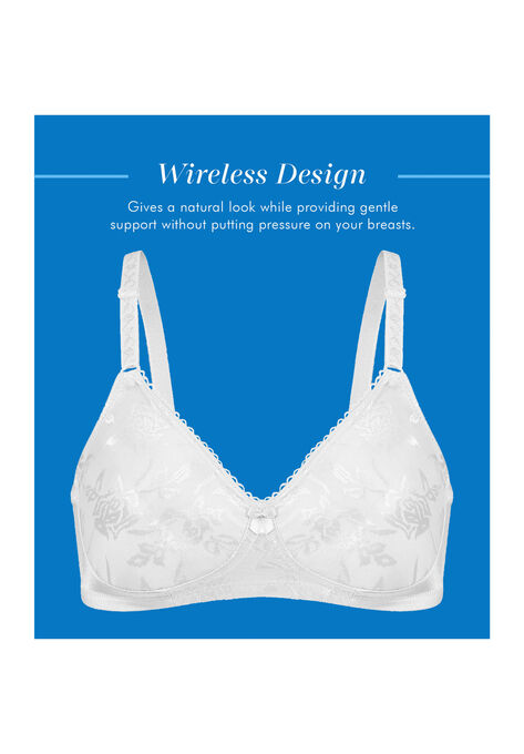 Bestform 5006222 Floral Jacquard Wireless Soft Cup Bra With Lightly-Lined Cups, , alternate image number null