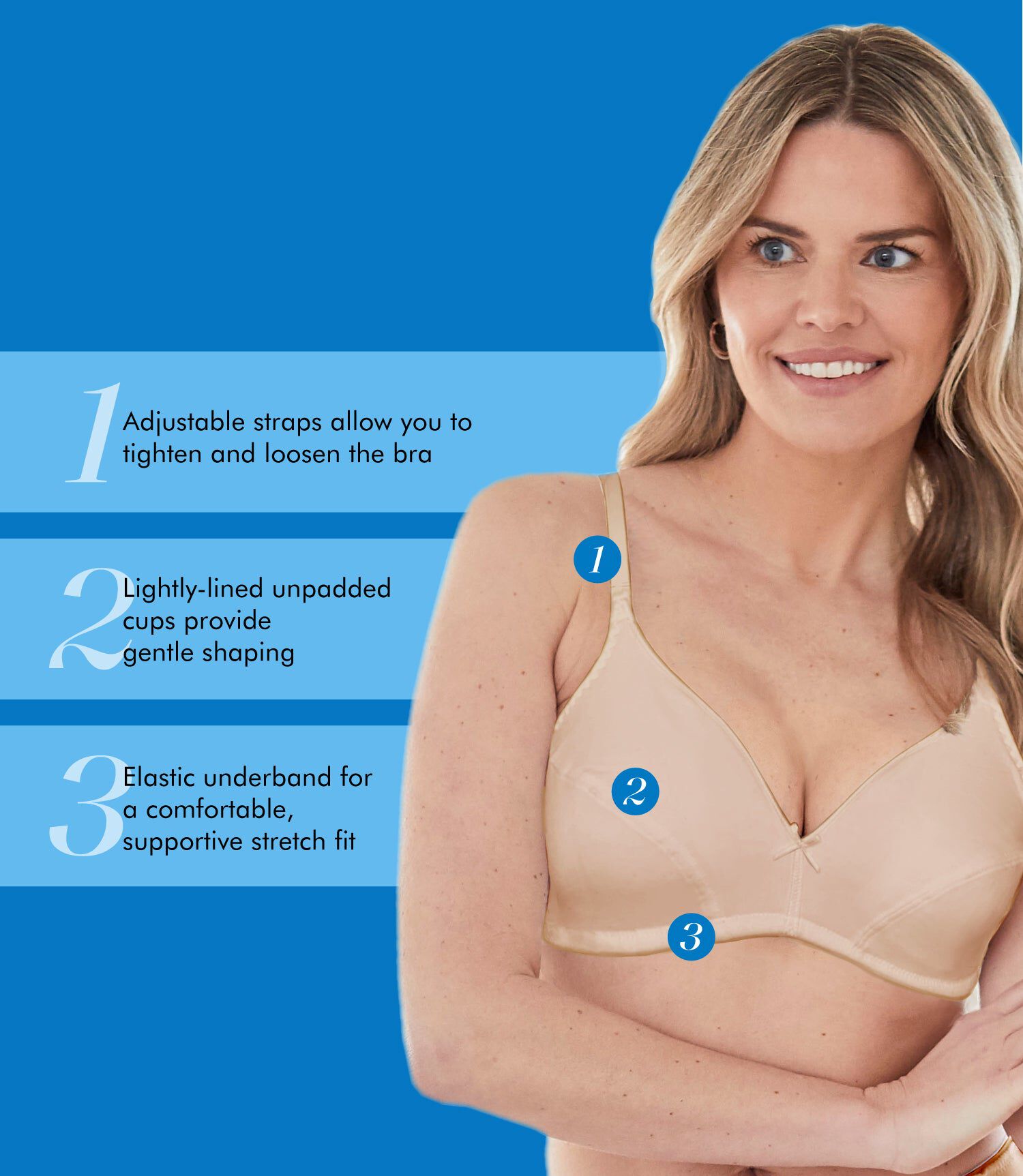 Bestform Cotton Wireless Bra with Lightly Lined Cups 2-Pack - 5006255, WHITE NUDE BLACK, alternate image number 5