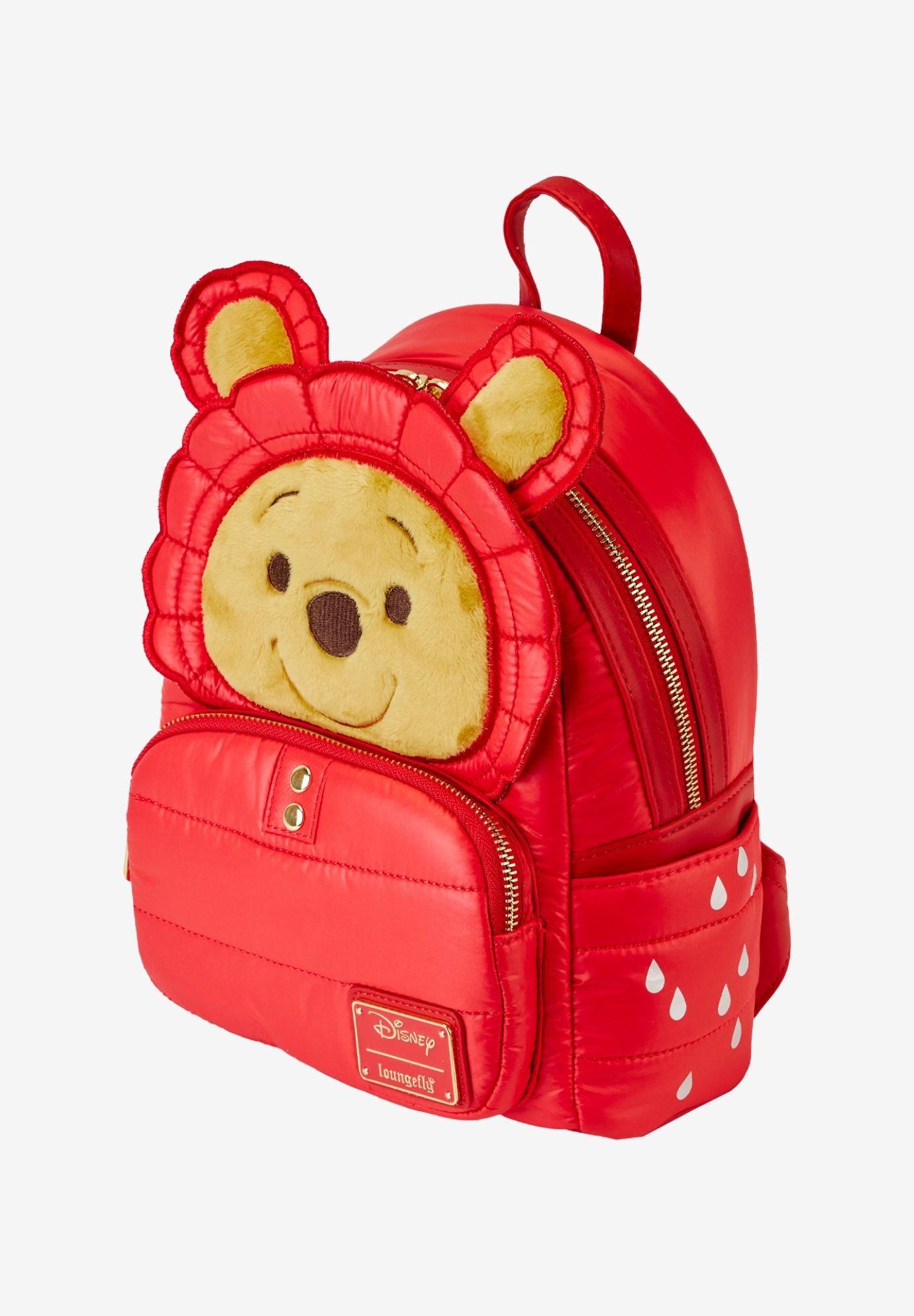 Loungefly x Disney Winnie The Pooh Puffer Jacket Cosplay Mini Backpack, RED, alternate image number 3