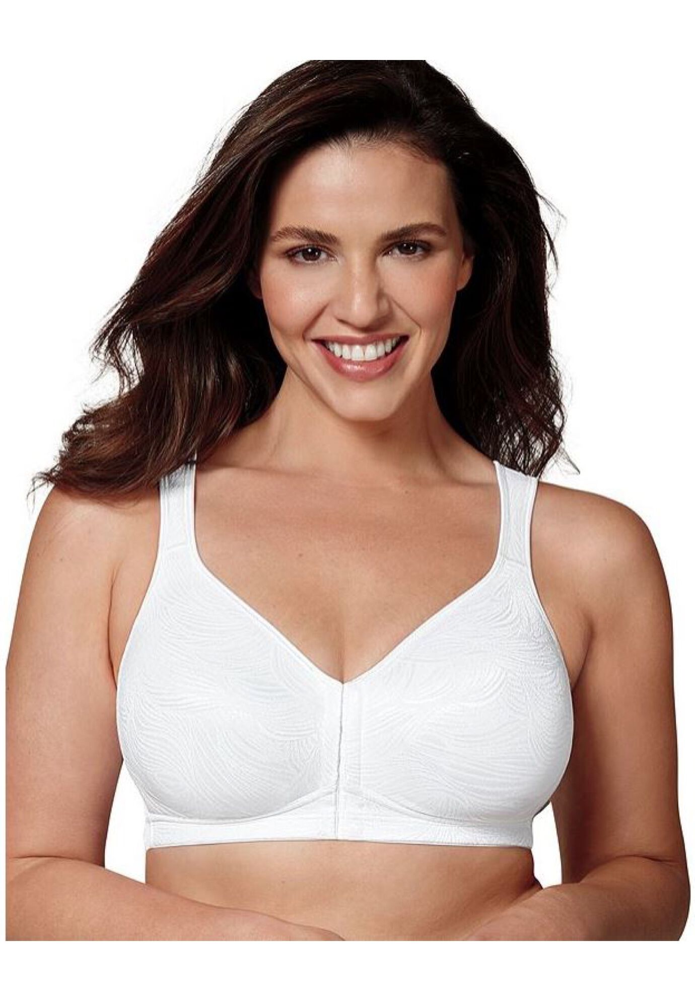 18 Hour Posture Boost Wirefree Bra, WHITE, hi-res image number 0