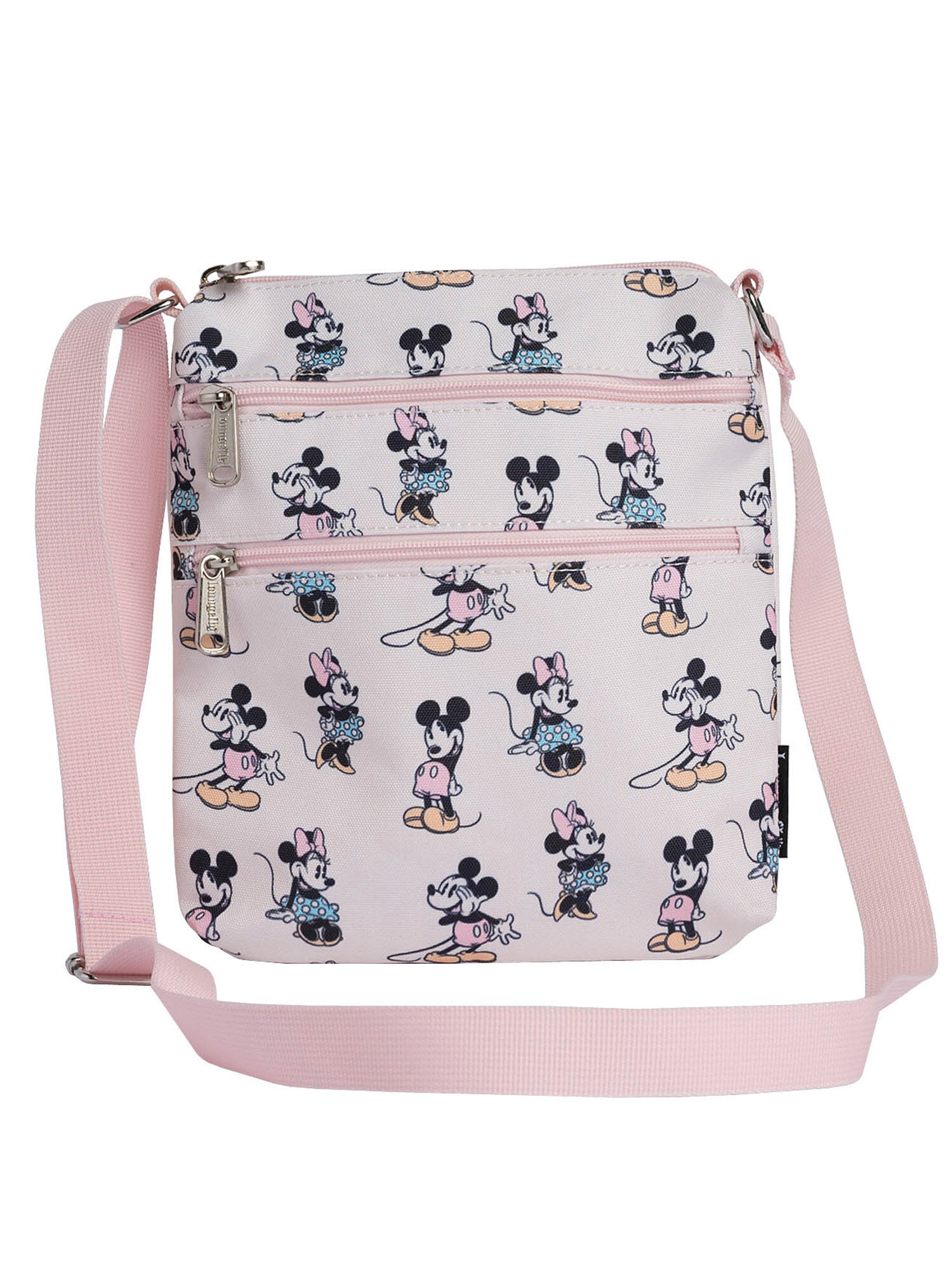 Mickey Mouse Mickey & Minnie Pastel Passport Bag-LOUWDTB1826-LOUNGEFLY 