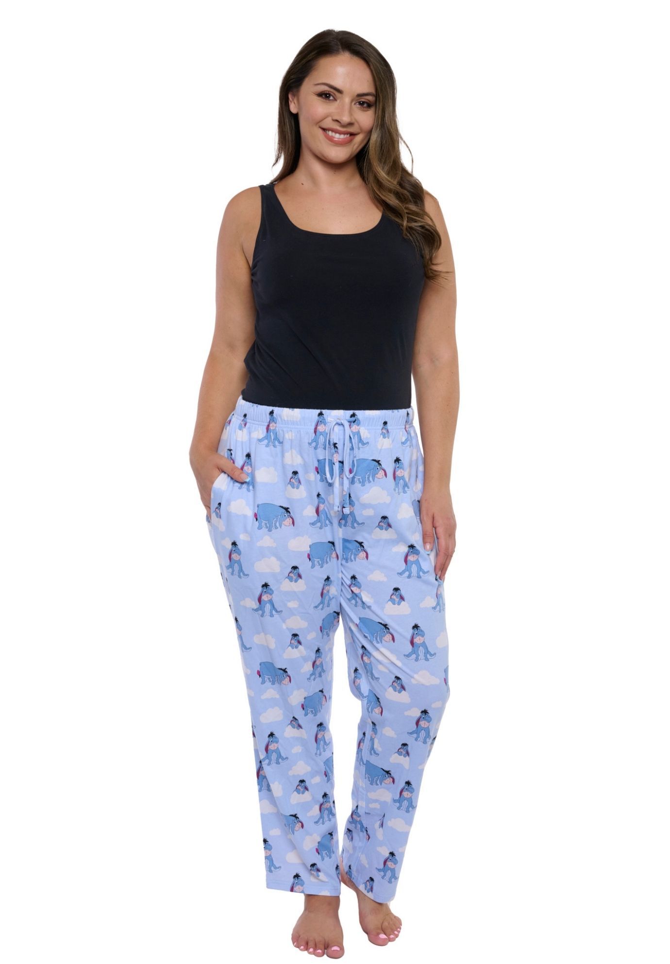 Winnie The Pooh Eeyore Pajama Pants Sleepwear Loungewear, BLUE, hi-res image number 0