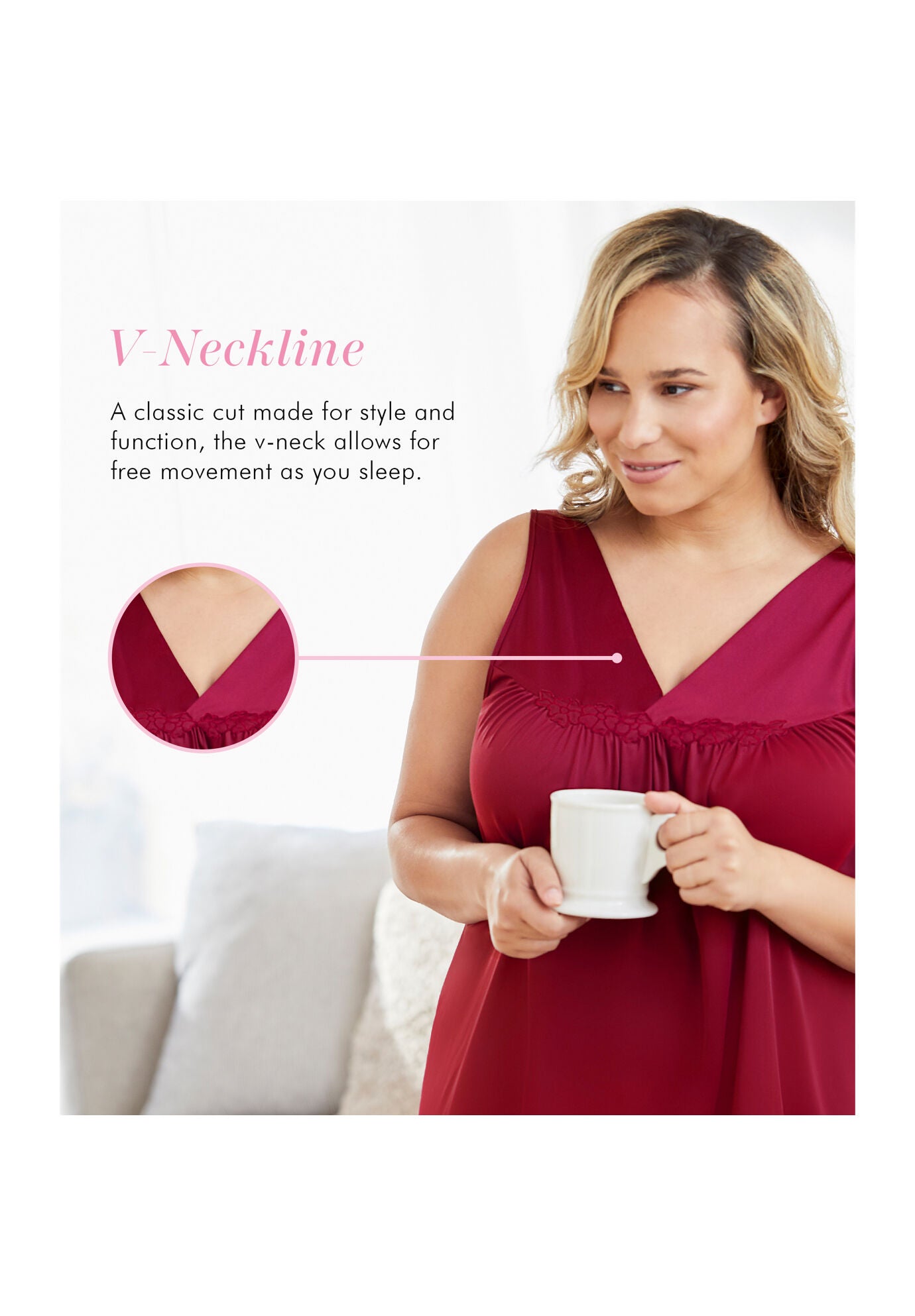 Exquisite Form&reg;&nbsp;Sleeveless Short Sleep Gown, , on-hover image number 1