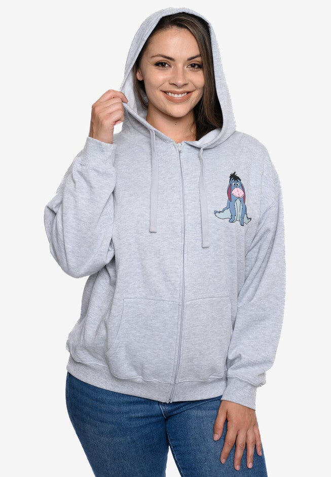 Disney Winnie The Pooh Tigger Eeyore Zip Hoodie Sweatshirt, , alternate image number null