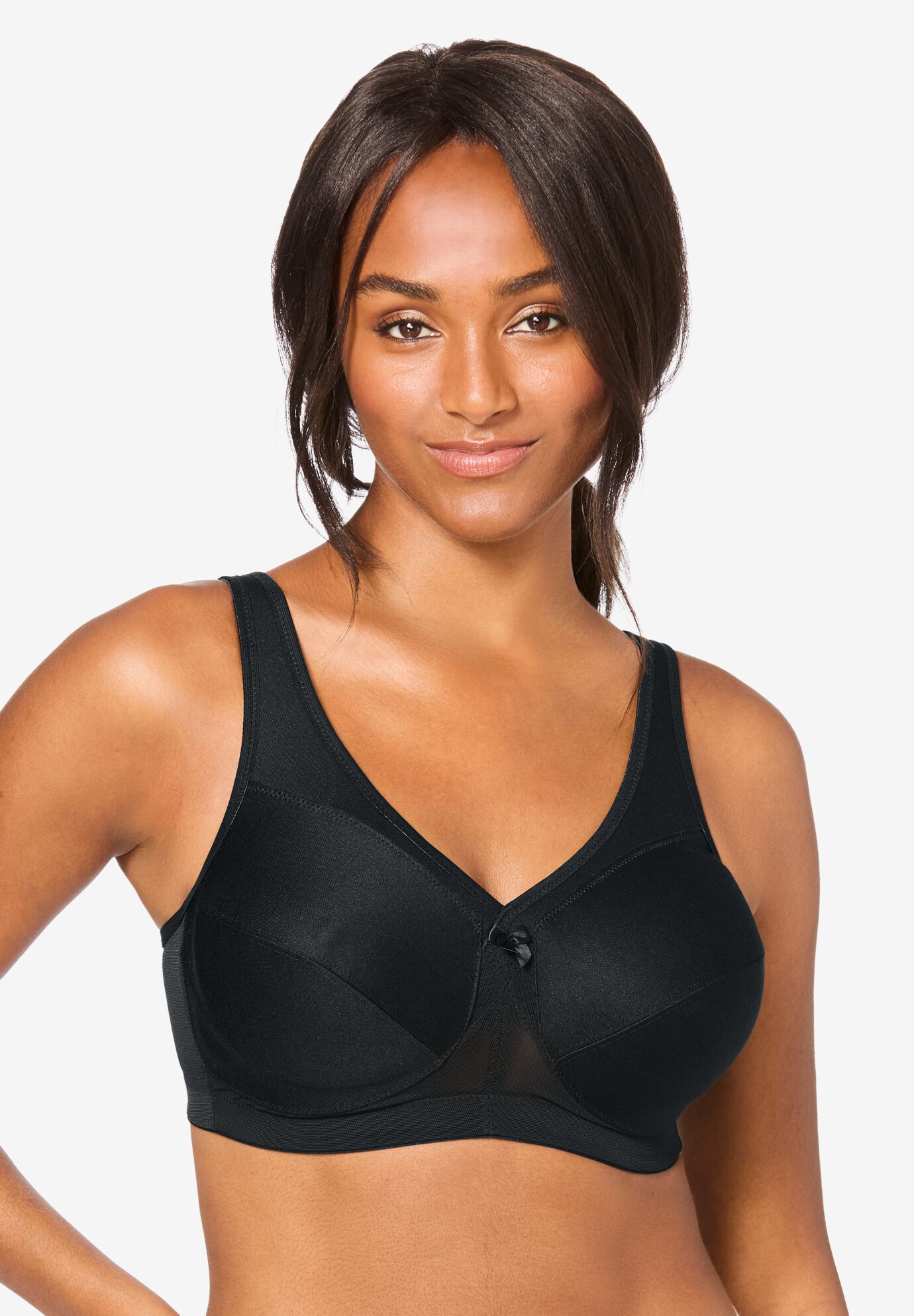 Medium-Impact Bra Glamorise® Magic Lift® Sport 1005, Black Ellos