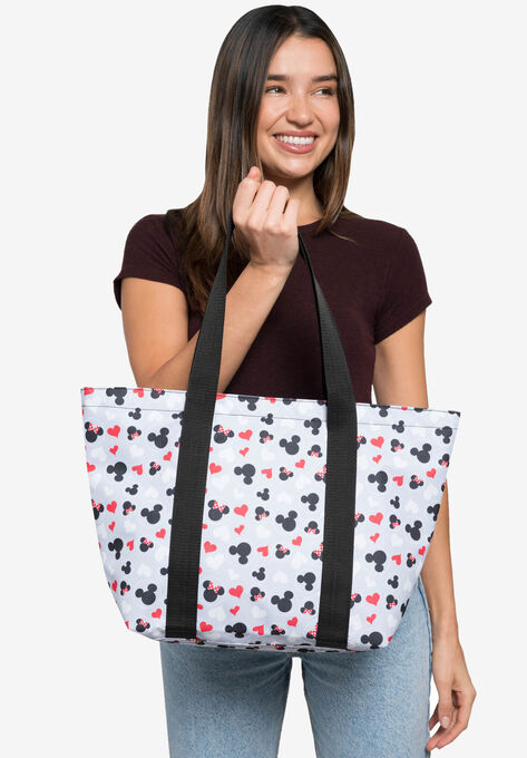 Disney Mickey & Minnie Mouse Heart Icons Zip Tote Bag, , alternate image number null