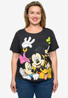 Disney Mickey Mouse & Crew Cropped T-Shirt Gray T-Shirt, , alternate image number null