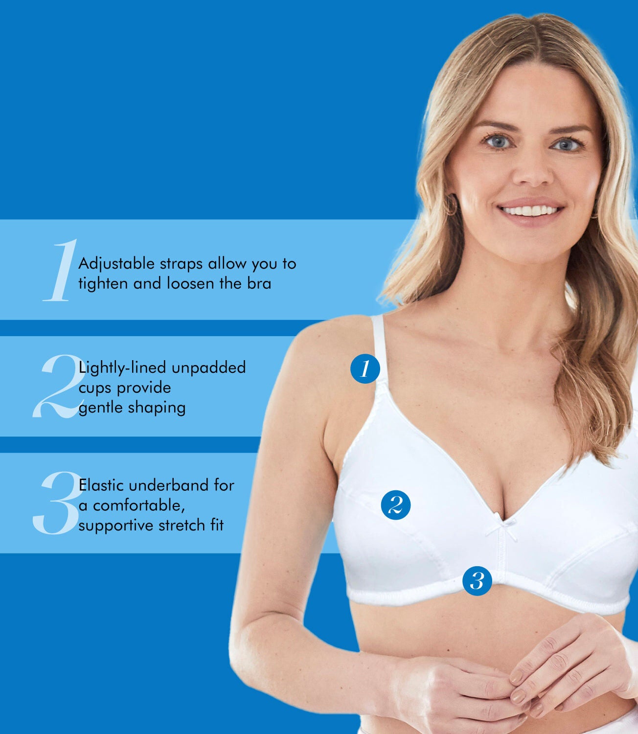 Bestform Cotton Wireless Bra with Lightly Lined Cups 2-Pack - 5006255, WHITE WHITE, alternate image number 4