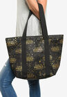 Star Wars Zippered Travel Tote Bag All-over Metallic Logo Shoulder Handbag, , alternate image number null
