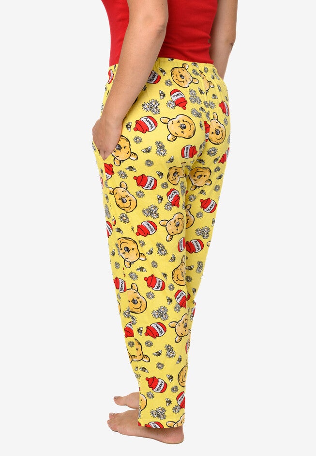 Disney Winnie The Pooh Pajama Lounge Pants All-Over Print Yellow, , alternate image number 3