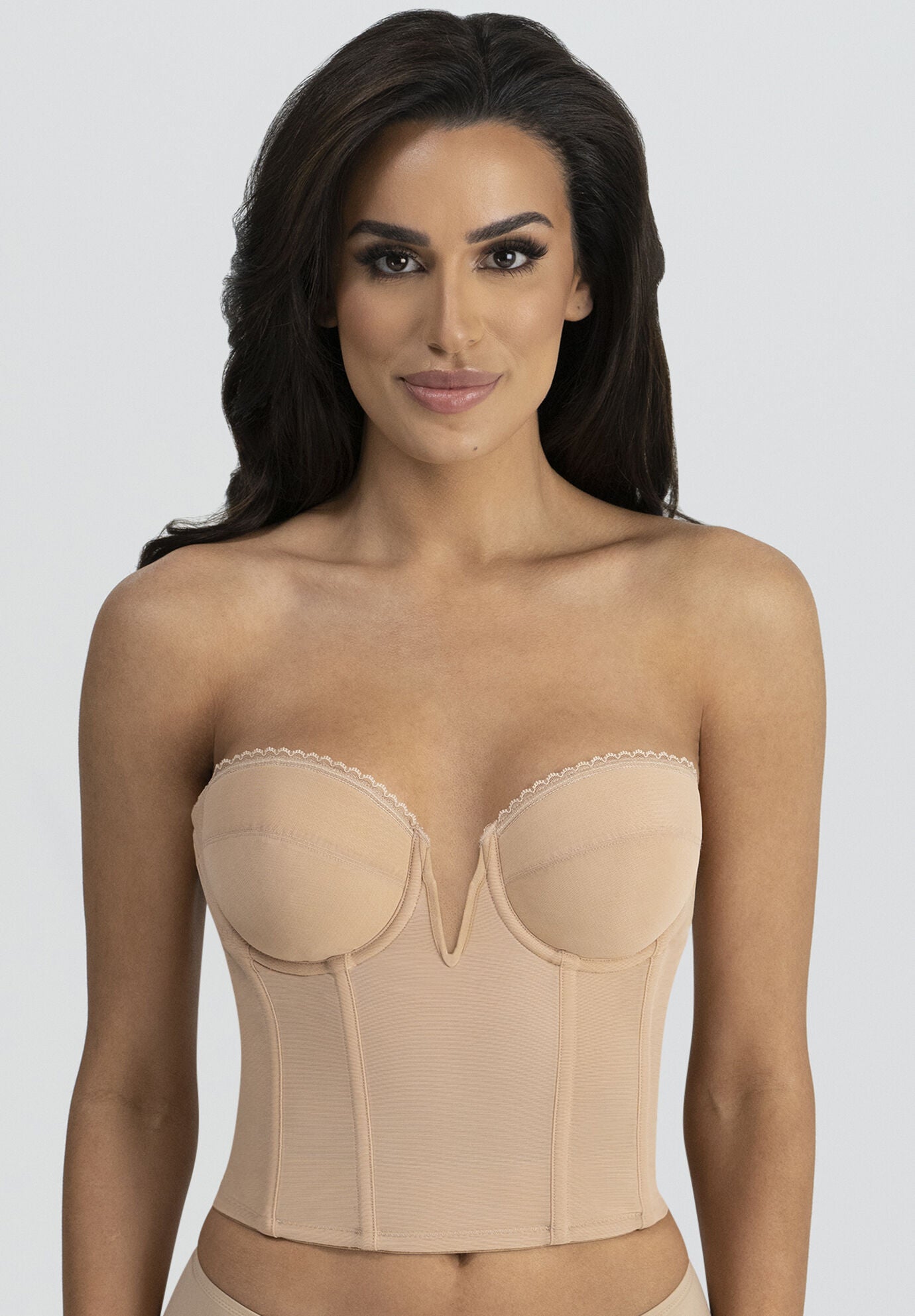 Valerie V Wire Backless Strapless Bra Intimate Apparel, MOCHA, hi-res image number 0